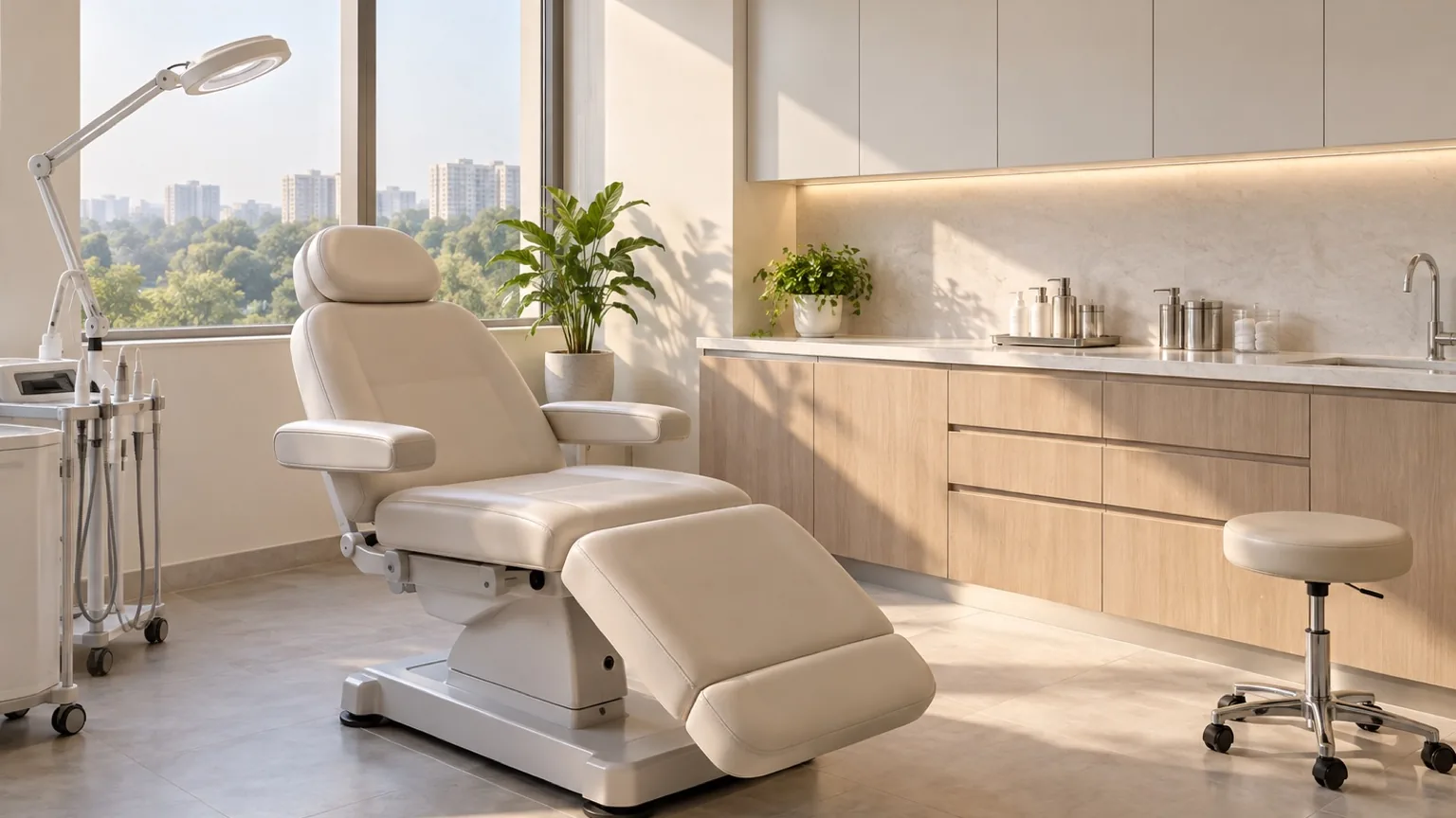 A clean, empty consultation room